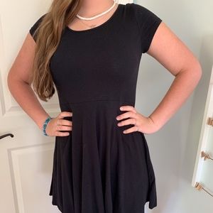 Black Lace Fit and Flare Dress